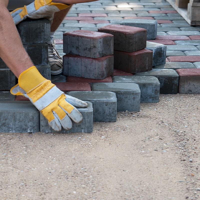 block paving under construction